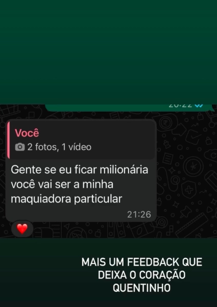 Mensagem de cliente no WhatsApp elogiando o atendimento